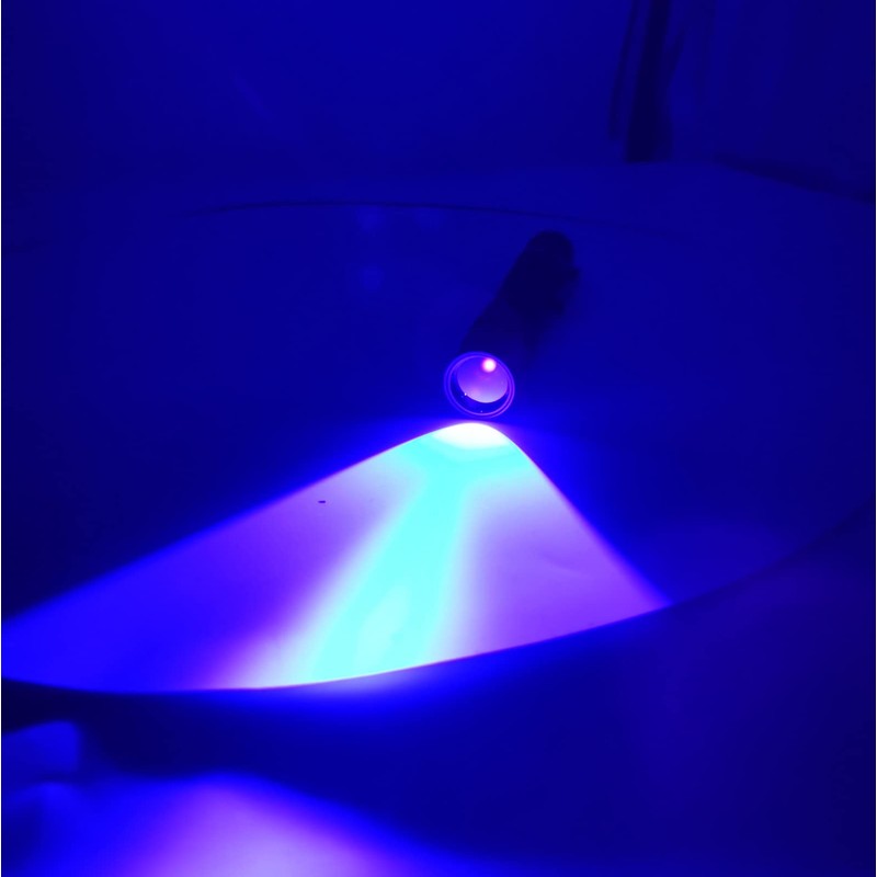 TactEagle UV Flashlight 365nm UV Light Blacklight UVA-T2 Powered by