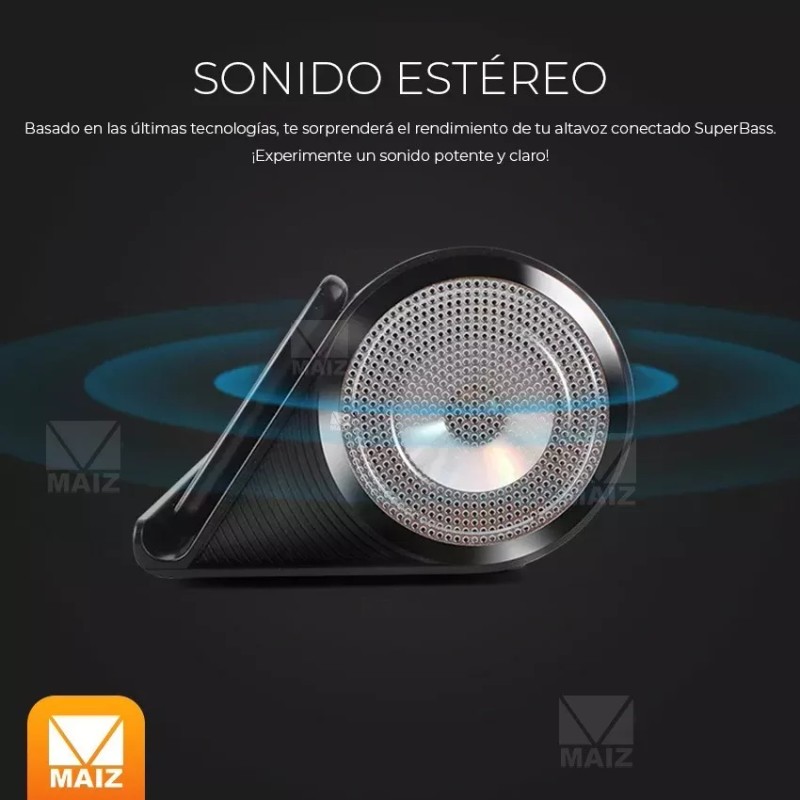 Maíz Bocina Bluetooth Recargable Usb Inalambrica Soporte Celular