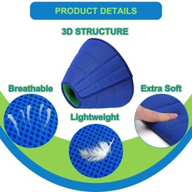 KIKNIN Extra Soft Dog Cone for Dogs After Surgery, Breathable Dog Cones for Large Medium Small Dogs and Cats, Lightweight Dog Recovery Collar for Pets (X-Large, Blue)