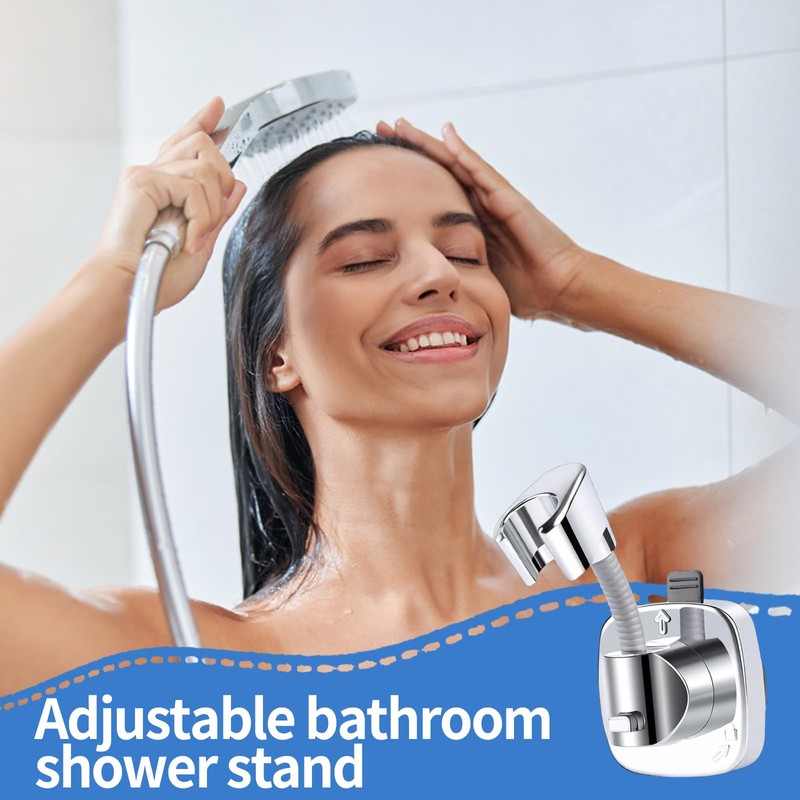 Lueden 360° Swivel Shower Head Holder Adjustable Removable Shower Holder