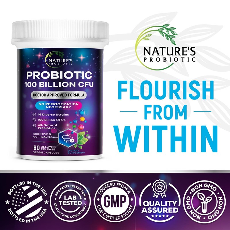 Nature's Probiotic 100 Billion CFU - 16 Strains + Prebiotics