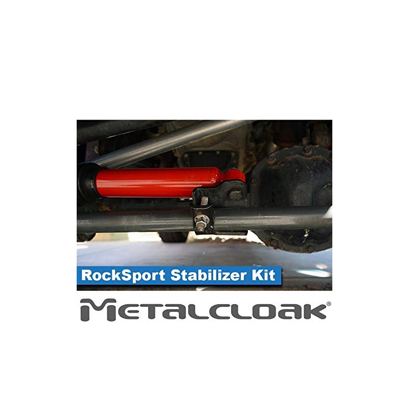 Rocksport RED Steering Stabilizer Kit by MetalCloak, For JK Wrangler,