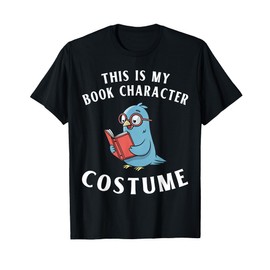 This Is My Book Character Costume Funny Pigeon Reading Kids T-Shirt