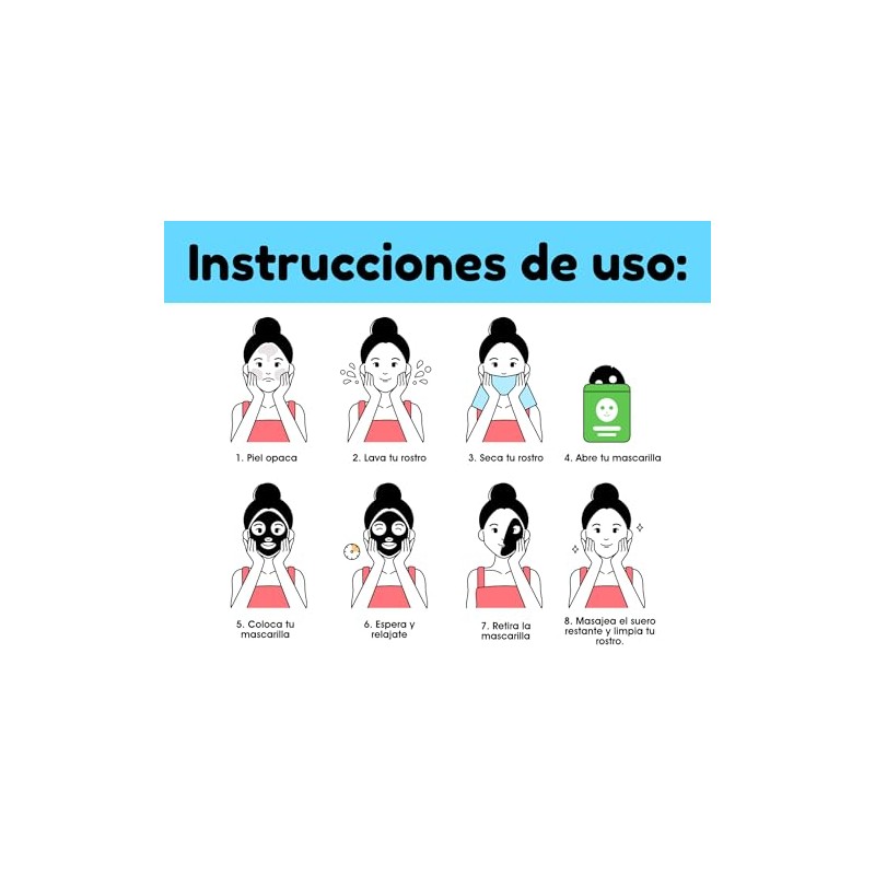 Kit de 12 Mascarillas faciales coreanas surtidas - Tropicales -