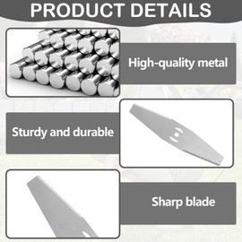 10 Pcs Brush Cutter Blade, Metal Strimmer Blades, Cordless Strimmer Blades, Replacement Blade for Garden Strimmers Outdoor Power Tools Accessories