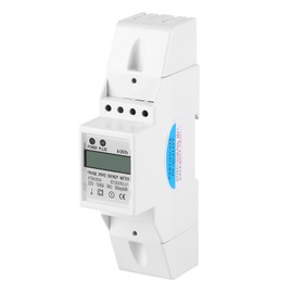 Hilitand DIN Rail Electricity Meter, Industrial Control Components Timer Digital LCD Single Phase DIN Rail Electricity Meter 10-40A Electronic KWh Meter