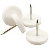 SoftTouch 7/8" Round Nail-On Furniture Glides for Wooden Tables and