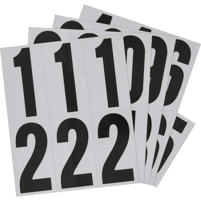 Hillman 843445 Reflective Adhesive Mailbox Number Pack, 3", Black and
