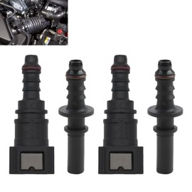Set of 2 7.89mm ID6 SAE to 5/16 8mm Straight Car Fuel Line Hose, Quick Release Connector, Disconnect Hose, Petrol Hose Coupling, Fuel Line Connector, Hose Coupling Straight