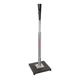 CHAMPRO Brute Spring-Loaded Batting Tee with Flexible Top and Weighted Base, Professional Grade Materials and Adjustable Height for Baseball and Softball,Silver