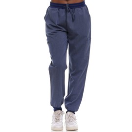 Minty Mint Women's Premium 4 Way Stretch FlexTex Fabric Womens Medical Jogger Scrub Pants Women Juniors Medical Scrub Nurse Doctor Heather Navy 2XL