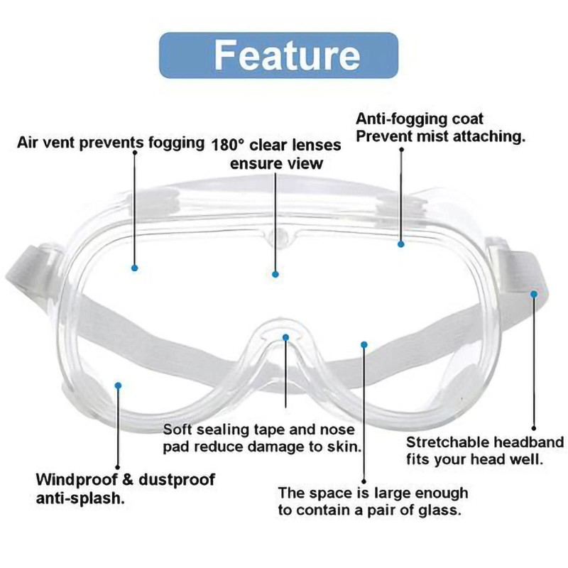 CE Anti Fog Safety Goggles Pack 24