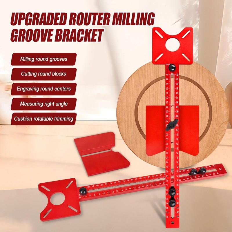 4 in 1 Multifunctional Router Groove Holder, Metric Router Circle