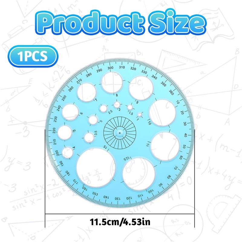 BOHUIZ Circle Template for Drawing, Plastic Round Stencil Templates Professional