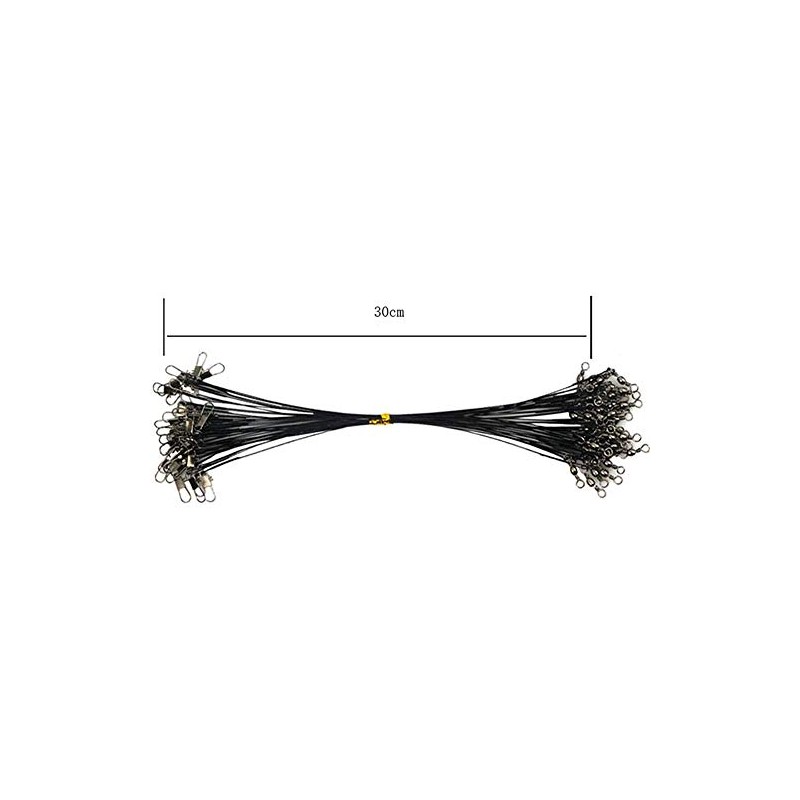 GadgetcKing 25pc Wire Trace Fishing Pike Sea Lure Swivel Link