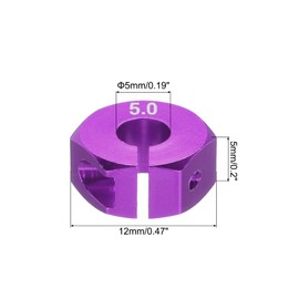 sourcing map Aluminum 12mm Wheel Hex Hubs Drive Adapters Purple 5mm Thickness with Screws and Pins for RC Car Upgrade Replacement Parts 4Pcs