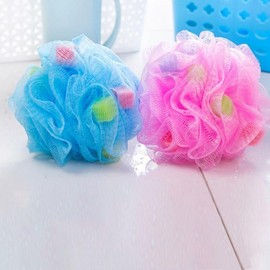 Sponge shower ball, bubble ball shower towel, 6 types Random Color 5ea