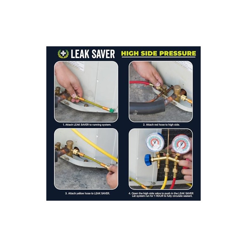 Leak Saver Direct Inject AC Leak Sealer for HVAC Systems