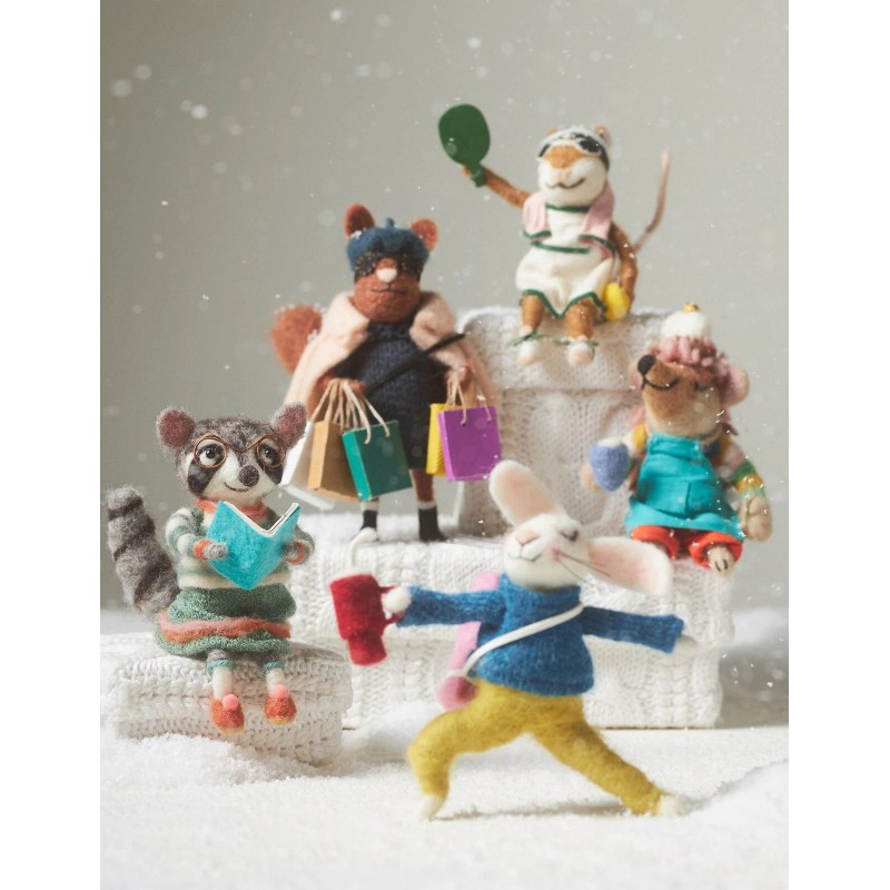 Anthropologie Hobbies Pickleball Ornament Wool Cotton Animal 2024 ~6”