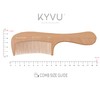 KYVU W6 Handmade 19.0 cm Fine-Tooth Wooden Comb with Handle