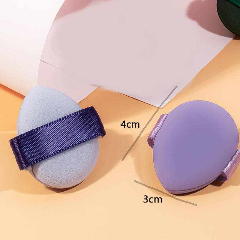 2 Pieces Finger Powder Puffs Makeup Sponge Mini Powder Puff