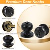 KAMOTA Privacy Door Knobs, 5 Pack Matte Black Heavy-Duty Door
