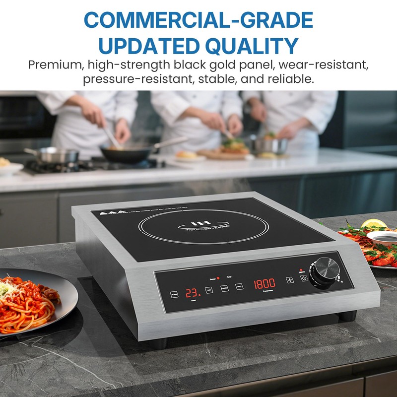 SUNVIVIPRO Commercial Electric Induction Cooktop, 1800W Induction Hot Plate, 10