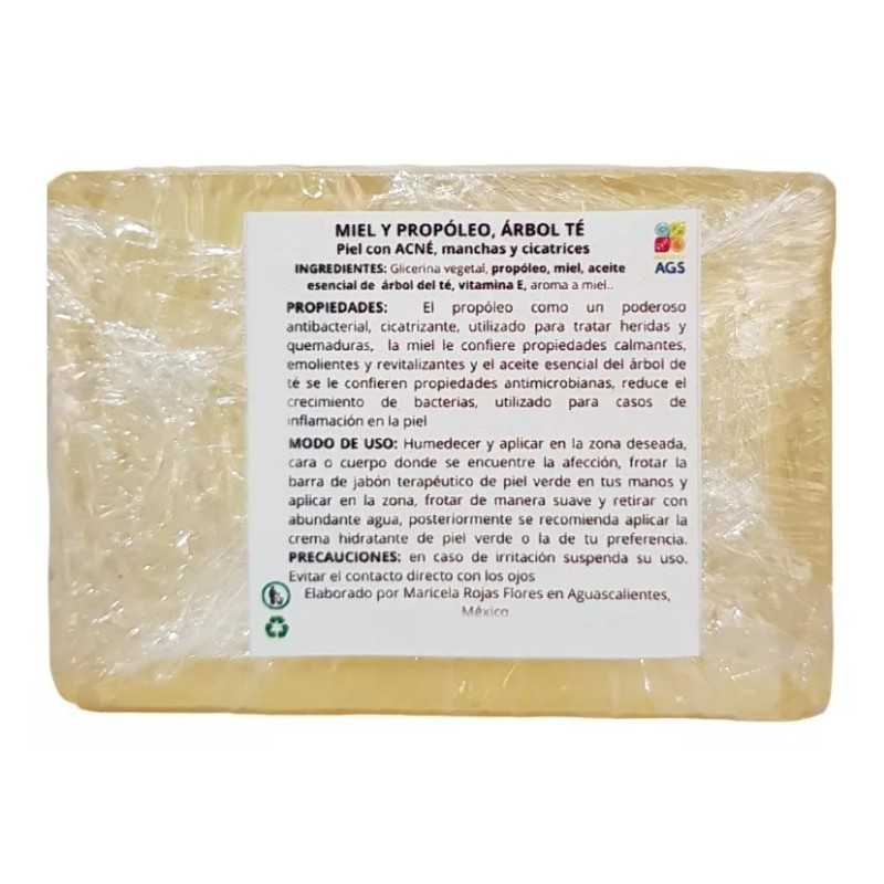 Siarivee Jabón Artesanal Miel Propóleo Árbol De Té Antiacné Cicatriza