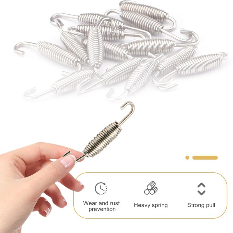 waswale Exhaust Pipe Spring, Extended Range Stainless Steel Exhaust Reinforced