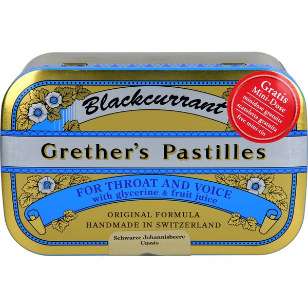 Grether's Pastilles Grethers Blackcurrant Gold zuckerhaltige Pastillen, 440 g Pastillen