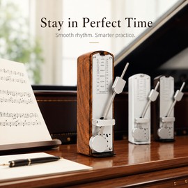 Mini Mechanical Metronome for Music Practice – Portable Wind-Up Tempo Trainer for Guitar, Violin & Piano