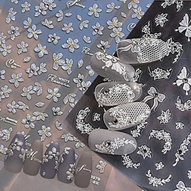 Nail art modification point flower ribbon butterfly nail emboss sticker-WFHTQSP emboss sticker - 184 / 네일아트 수정포인트 꽃 리본 나비 네일 엠보스티커-WFHTQSP 엠보스티커 - 184