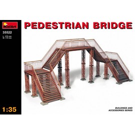 Mini Art 35522 1:35 Pedestrian Bridge - Faithful Replica, Model Building, Plastic Kit, Crafts, Hobby, Gluing, Model Kit, Assembly, Unpainted