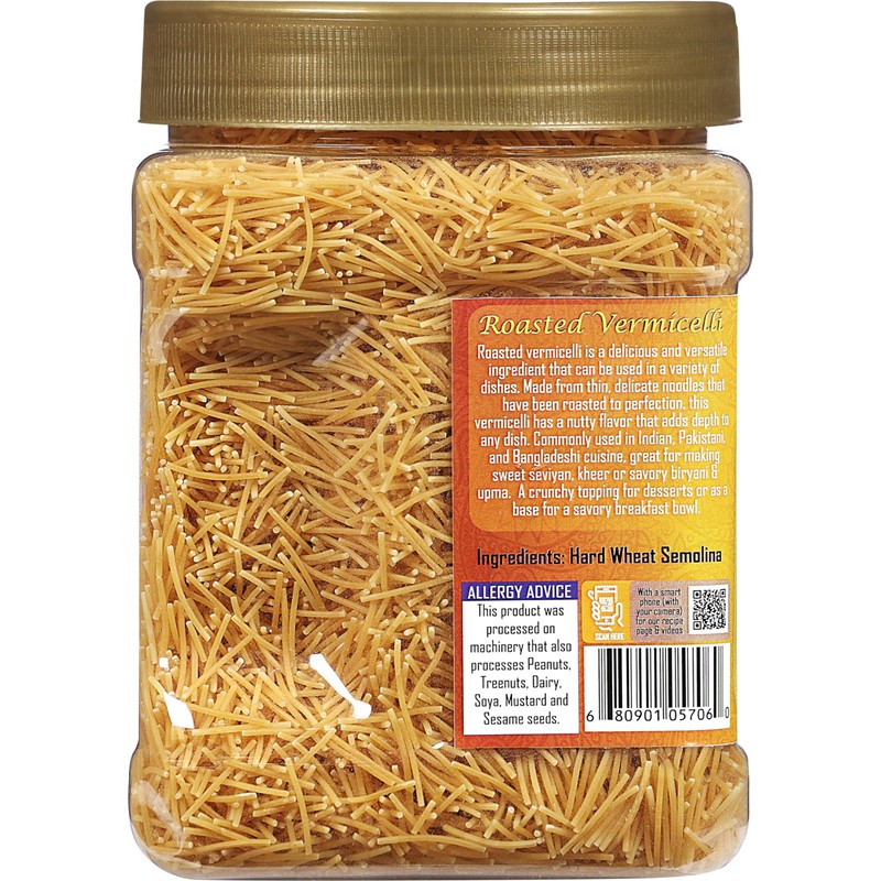 Rani Roasted Vermicelli (Roasted Wheat Noodles) 12.25oz (350g) PET Jar