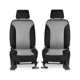 CarsCover Custom Fits for 2015-2019 GMC Yukon Neoprene SUV Front Seat Covers, Gray & Black Side Cover (Front Row)