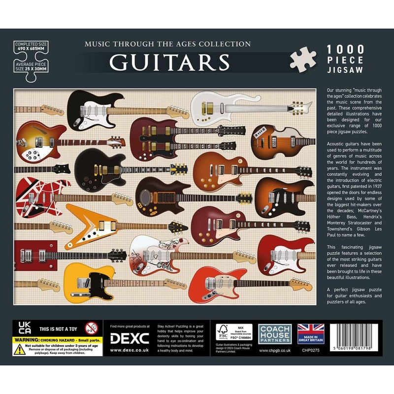 Dexc Iconic Guitars “Through The Ages” Retro 1000 Piece Classic