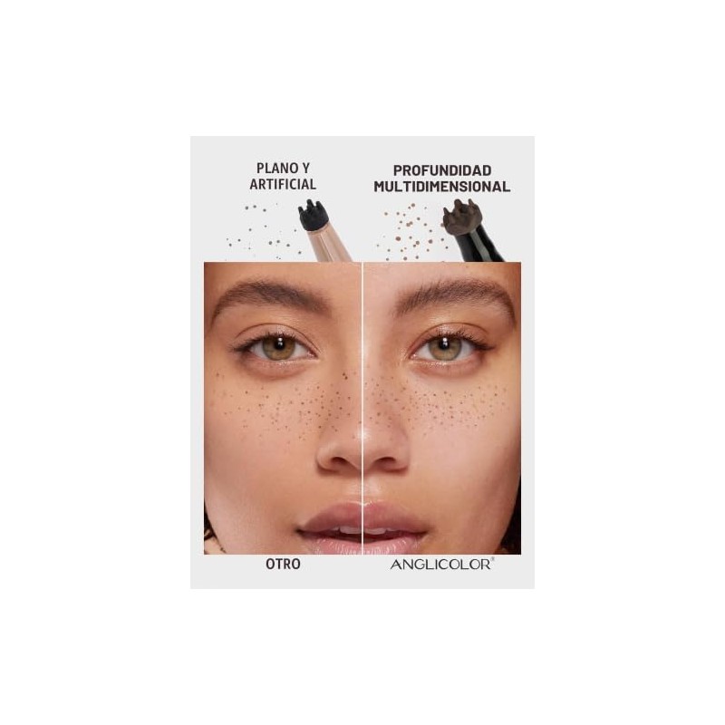 Anglicolor Lápiz 2 en 1 para pecas con rubor, resistente