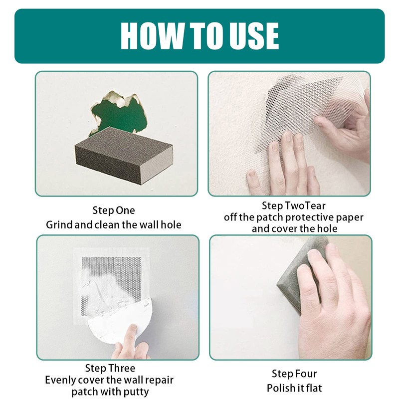 8Pcs 6 Inch Drywall Repair Kit,Wall Repair Patch Kit, Self-Adhesive