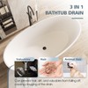 UZLEZ Brass Freestanding Tub Drain, Pop Up Freestanding Tub Drain