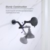 Senhozi Matte Black Shower Head Extension Arm, 4 Inch Brass