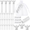 Simgoing 40 Pcs Funeral Bubble Wands with Thank You Tags,Angel