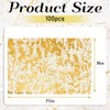 Gandeer 100 Pcs Gold Disposable Placemats 11 x 17 Inch