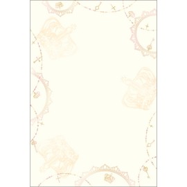 Sasagawa 4-1302 Inkjet Paper, Western Pattern Paper, Fural Set, Postcard Size, OA Compatible, Antique, 100 Sheets