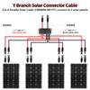 JUZUXI Solar Connectors Cable for 4 Solar Panels,IP68 Waterproof Y