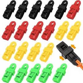 20Pcs Tarp Clips Tent Clip - Heavy Duty Lock Grip Clamps Thumb Screw Secures Tarps Awning Clamp Set for Camping Tarps Awnings Caravan Canopies Car Covers Boat Cover Pool Covers