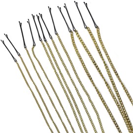 12 pcs Gold Hair Chain, pretty Tassel Hair Clips for Girls and Women Party (3 Size)