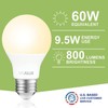Sigalux LED Light Bulbs 60 Watt Equivalent A19 Standard Light