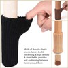 Taicols Chair Leg Socks, 40 Pcs Furniture Socks, Black, Polyester,