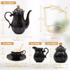 DUJUST 22 pcs Porcelain Tea Set for 6, Luxury British