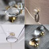 CLCTK 8 Pack Glass Cabinet Knobs and Pulls, Oval Crystal